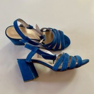 Maryam Nassir Zadeh blue suede Palma High Heels 39